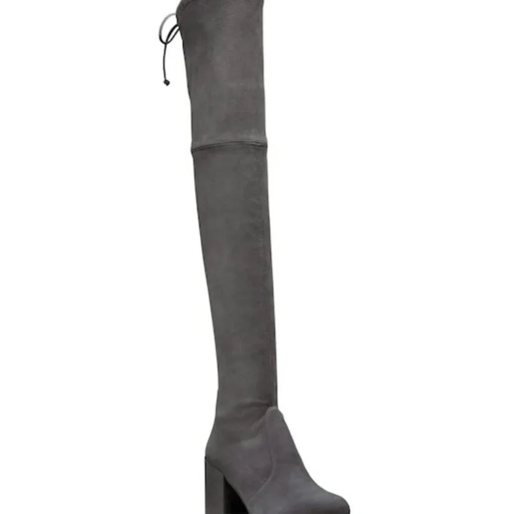 Stuart Weitzman Tieland Slate Over-the-Knee Boots Size 8.5